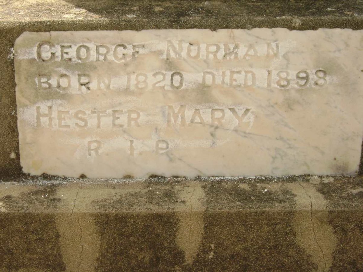 NORMAN George 1820-1898 &amp; Hester Mary