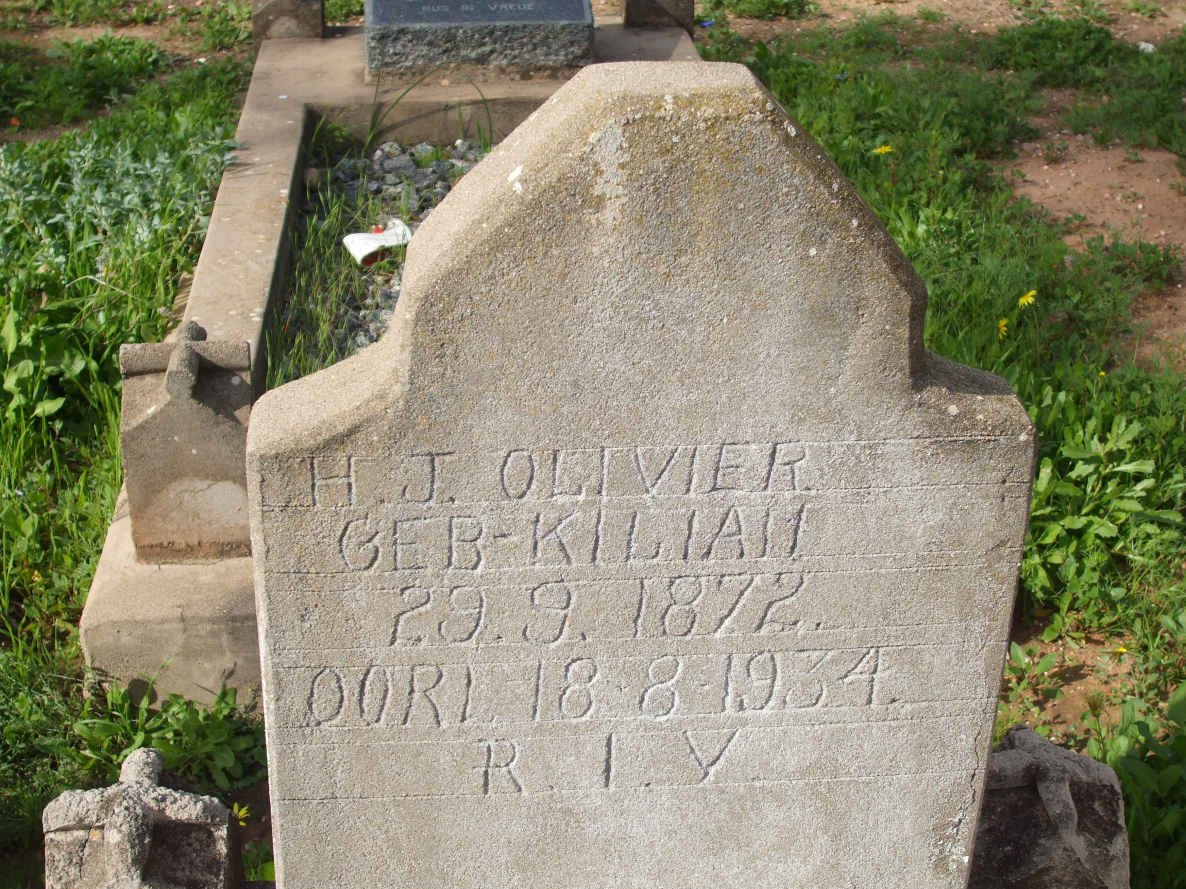OLIVIER H.J. nee KILIAN 1872-1934