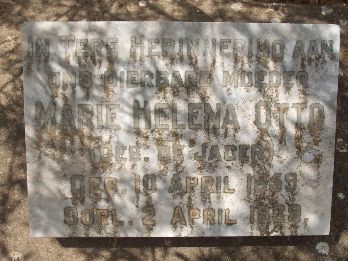 OTTO Marie Helena nee DE JAGER 1859-1939