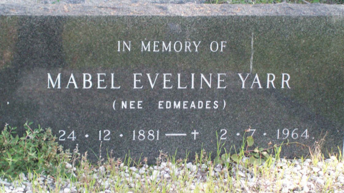 YARR Mabel Eveline nee EDMEADES 1881-1964
