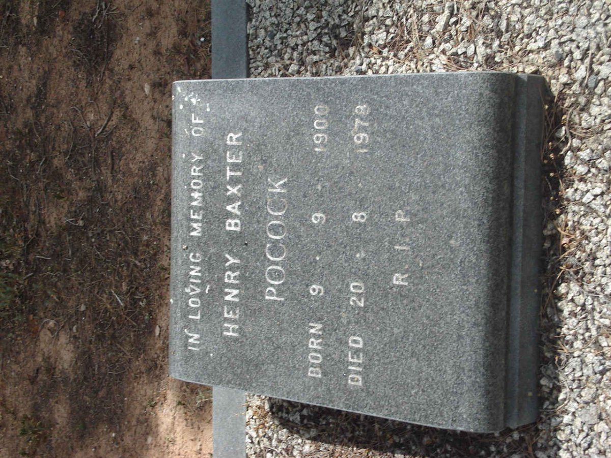 POCOCK Henry Baxter 1900-1978