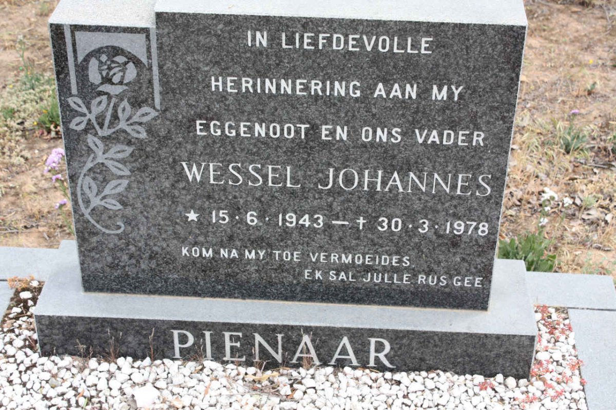 PIENAAR Wessel Johannes 1943-1978