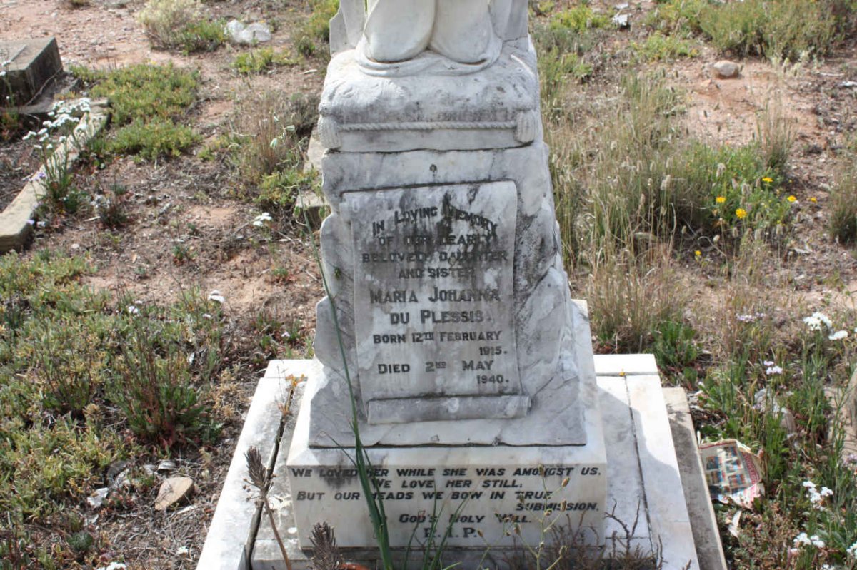 PLESSIS Maria Johanna, du 1915-1940