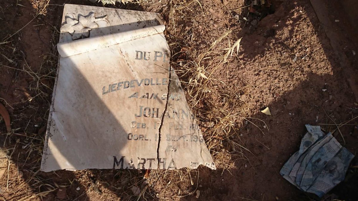 PLESSIS Johannes, du 1872-1935 &amp; Martha 1875-1944