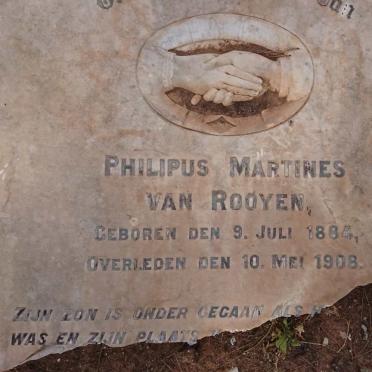 ROOYEN Philipus Martines, van 1884-1908
