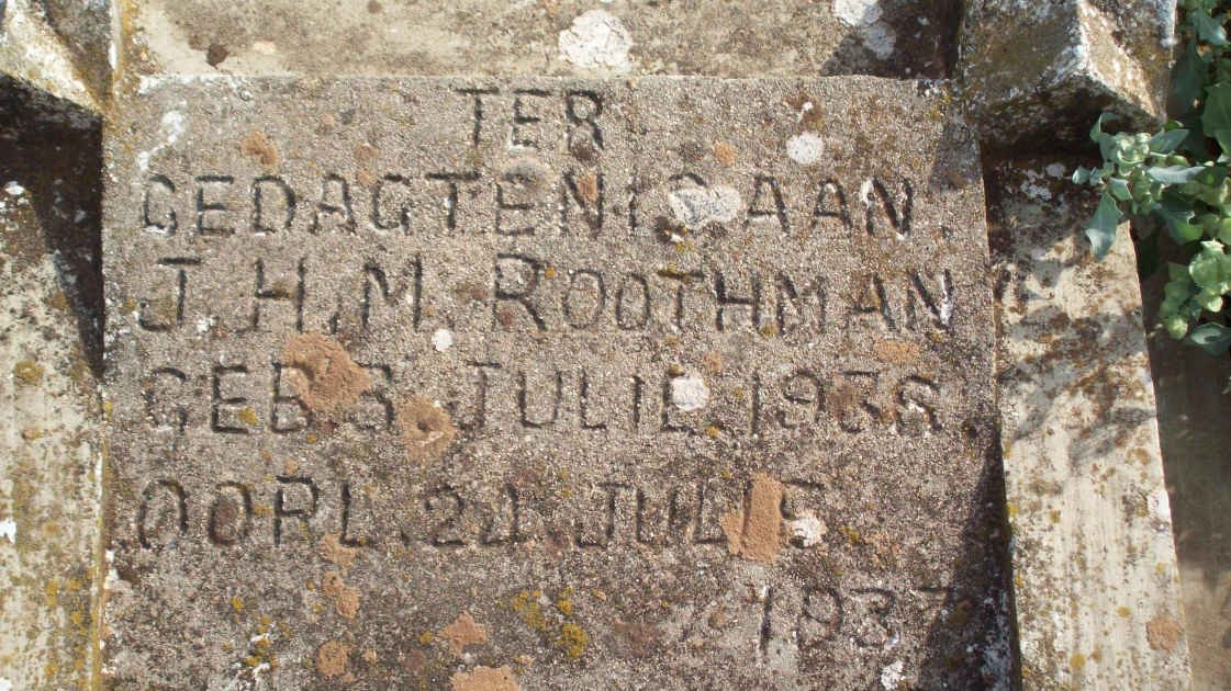 ROOTHMAN J.H.M. 1935-1937