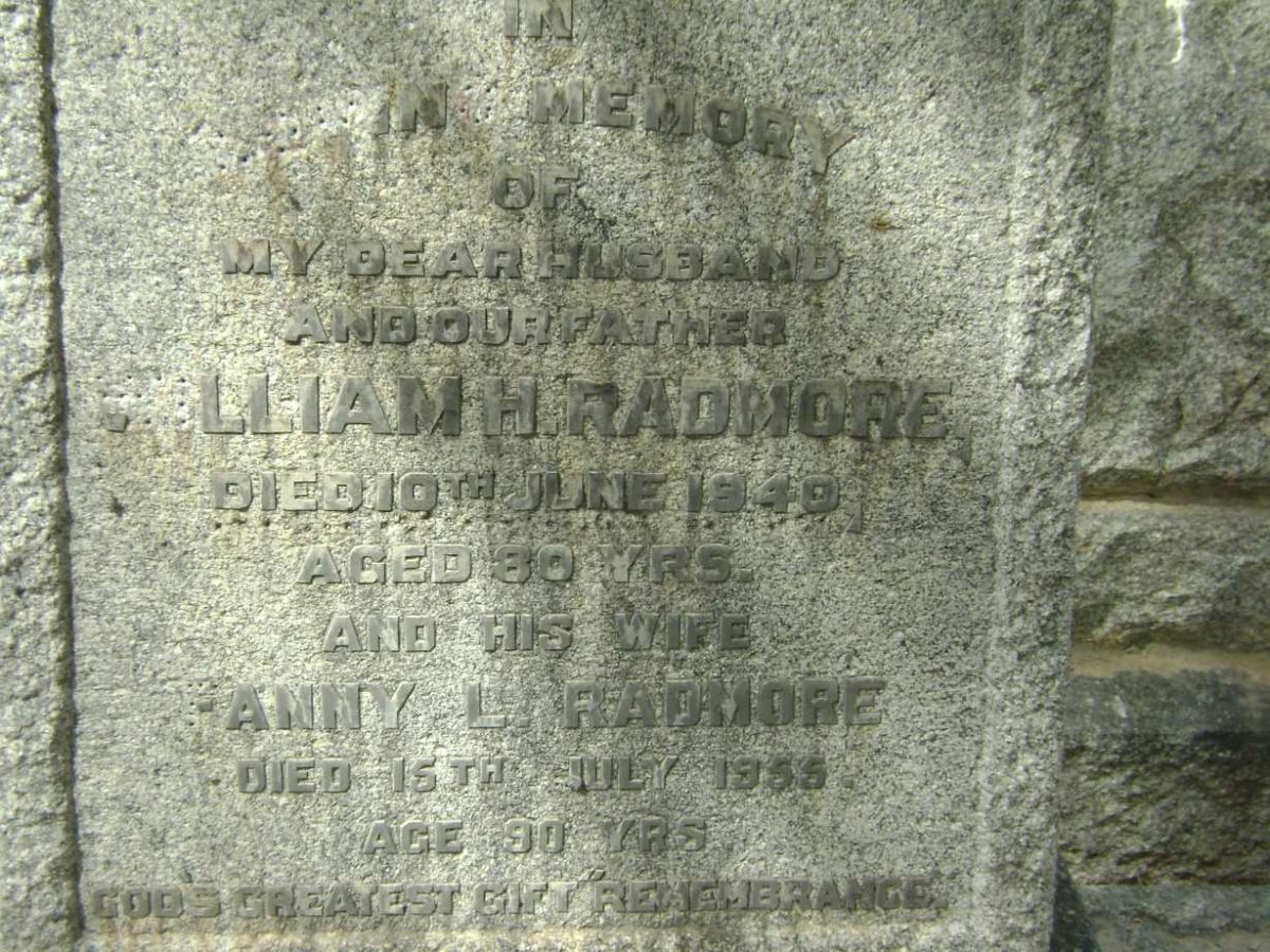 RADMORE William H -1949 &amp; ? Anny L -1955