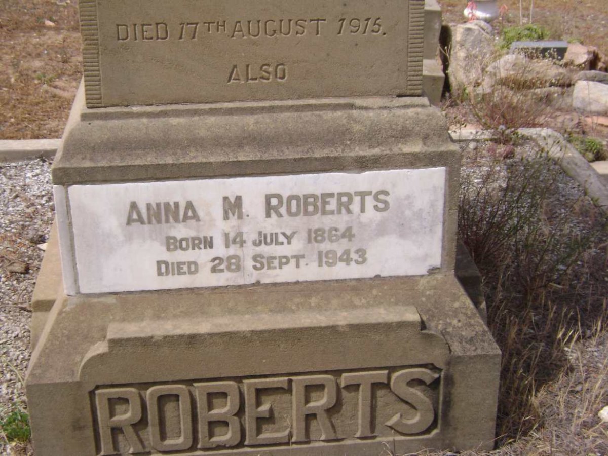 ROBERTS Anna M. 1864-1943