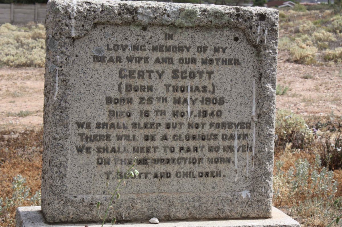 SCOTT Gerty nee THOMAS 1905-1940