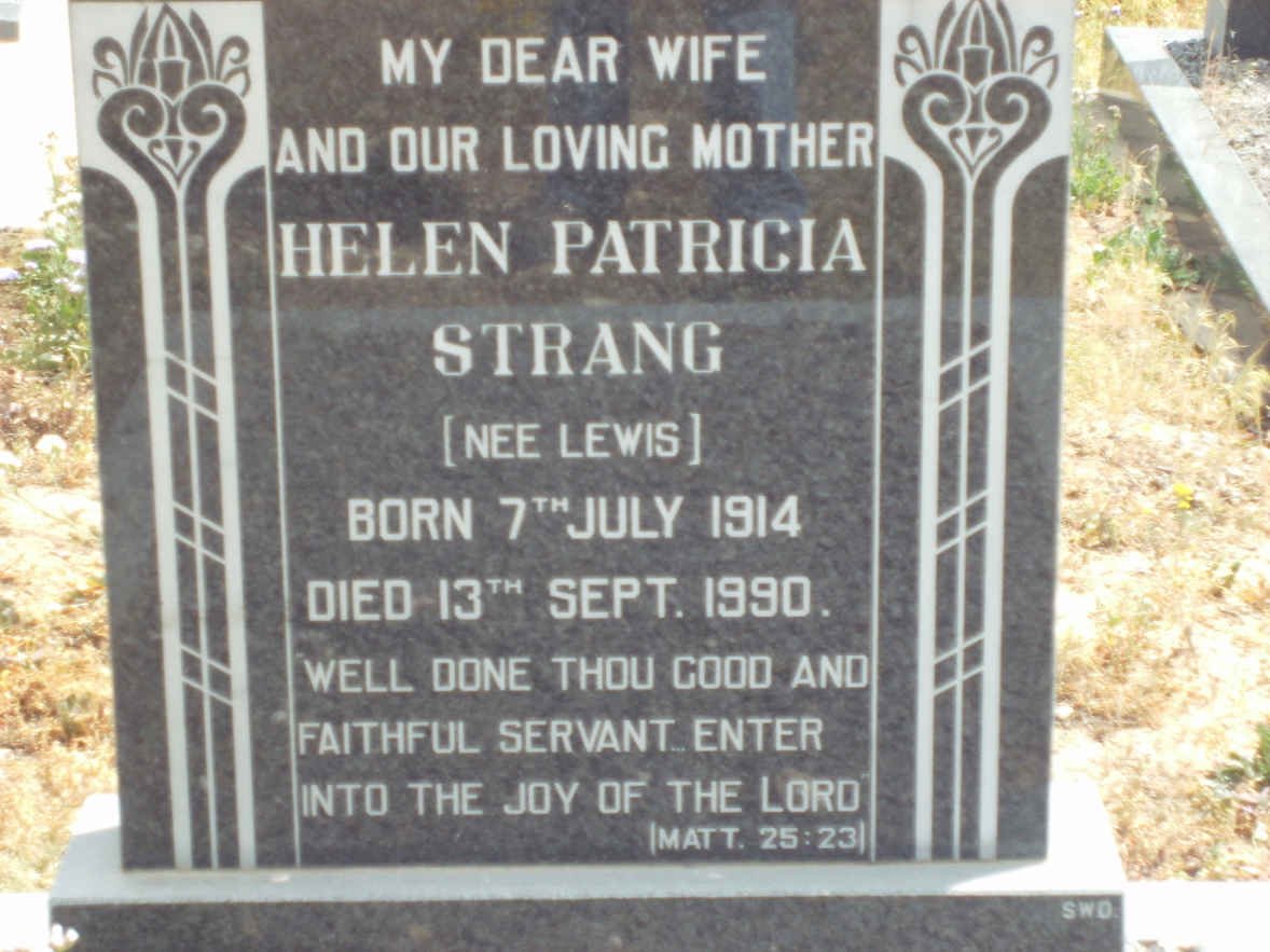 STRANG Helen Patricia nee LEWIS 1919-1990