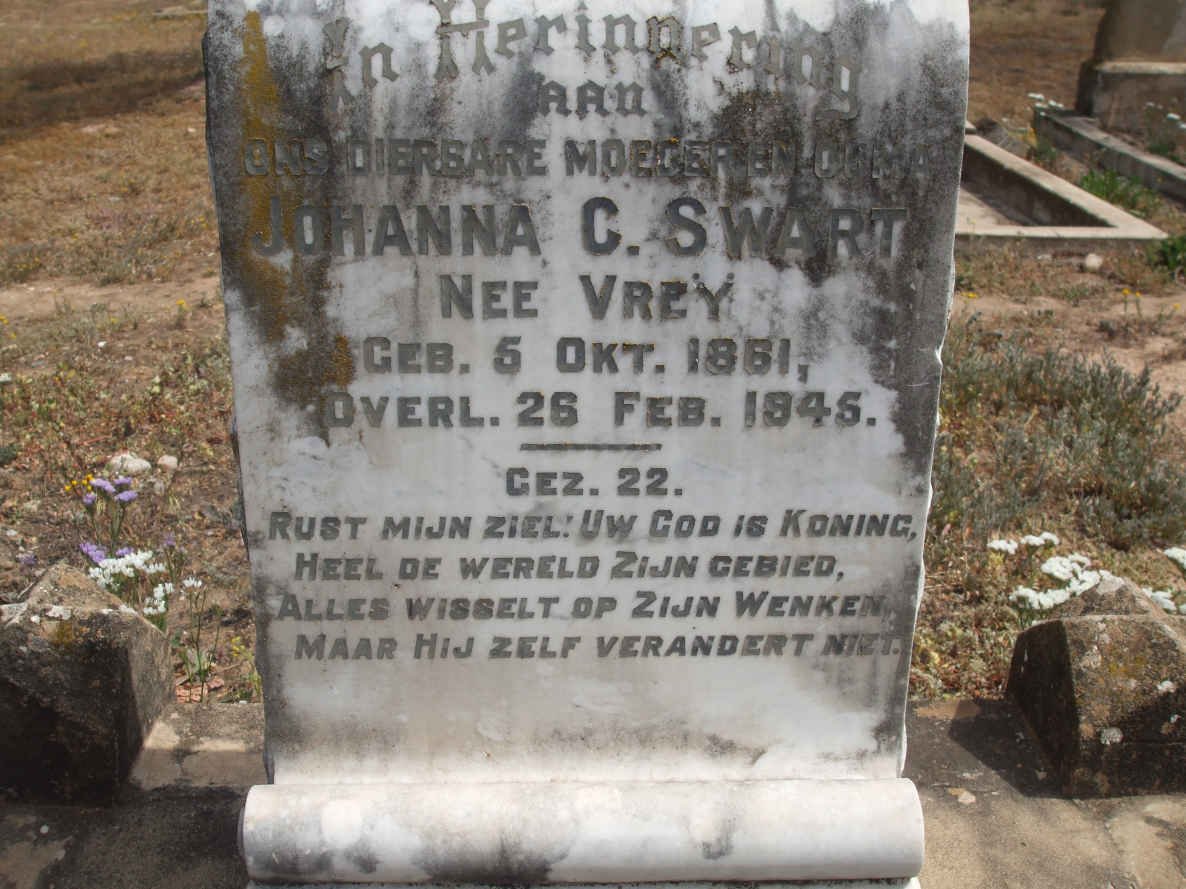 SWART Johanna C. nee VREY 1861-1945