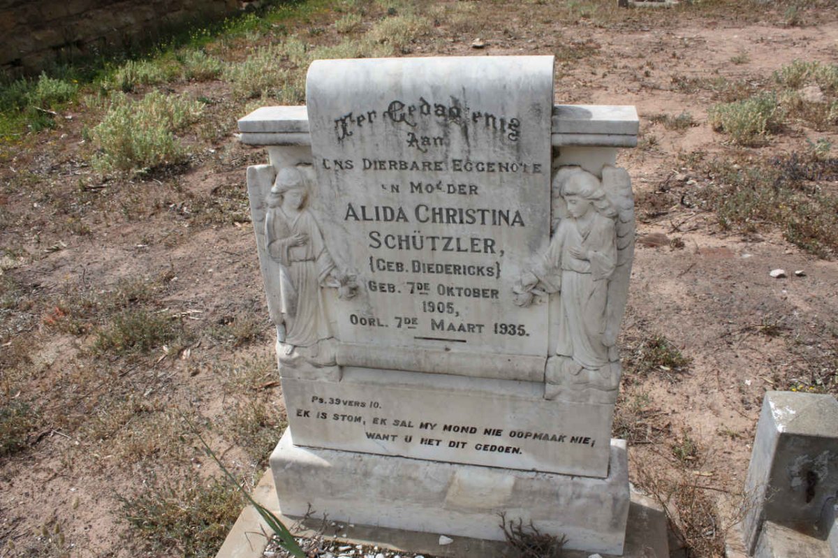 SCHÜTZLER Alida Christina nee DIEDERICKS 1905-1935
