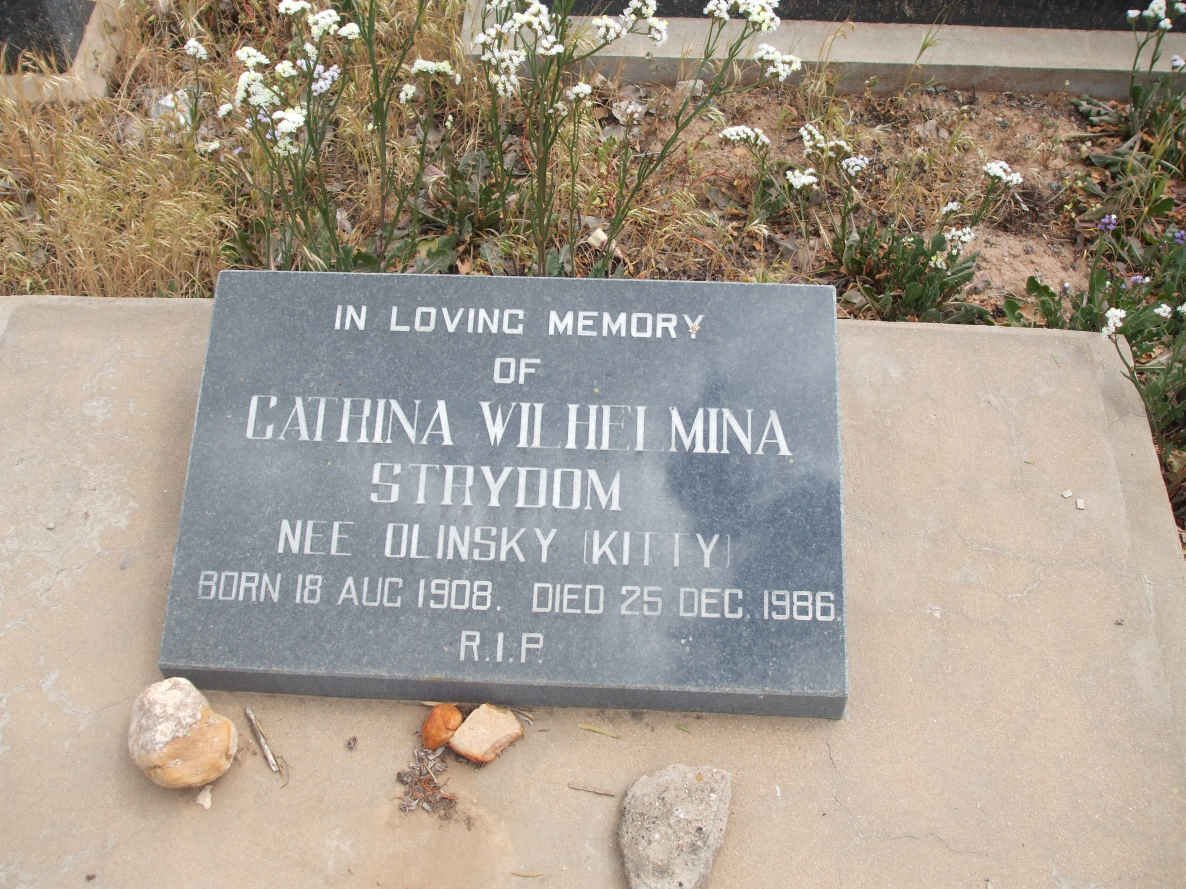 STRYDOM Cathrina Wilhelmina nee OLINSKY 1908-1986