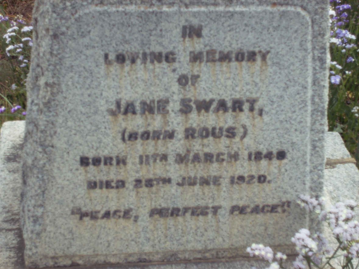 SWART Jane nee ROUS 1848-1920