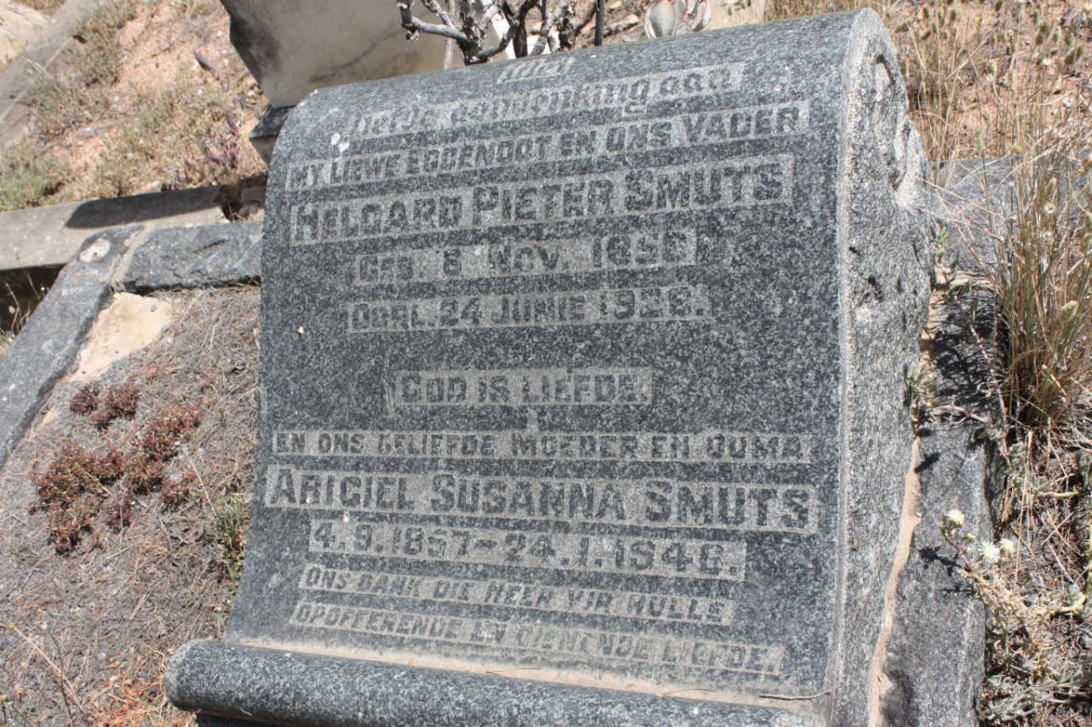 SMUTS Helgard Pieter 1856-1928 &amp; Arigiel Susanna 1857-1946