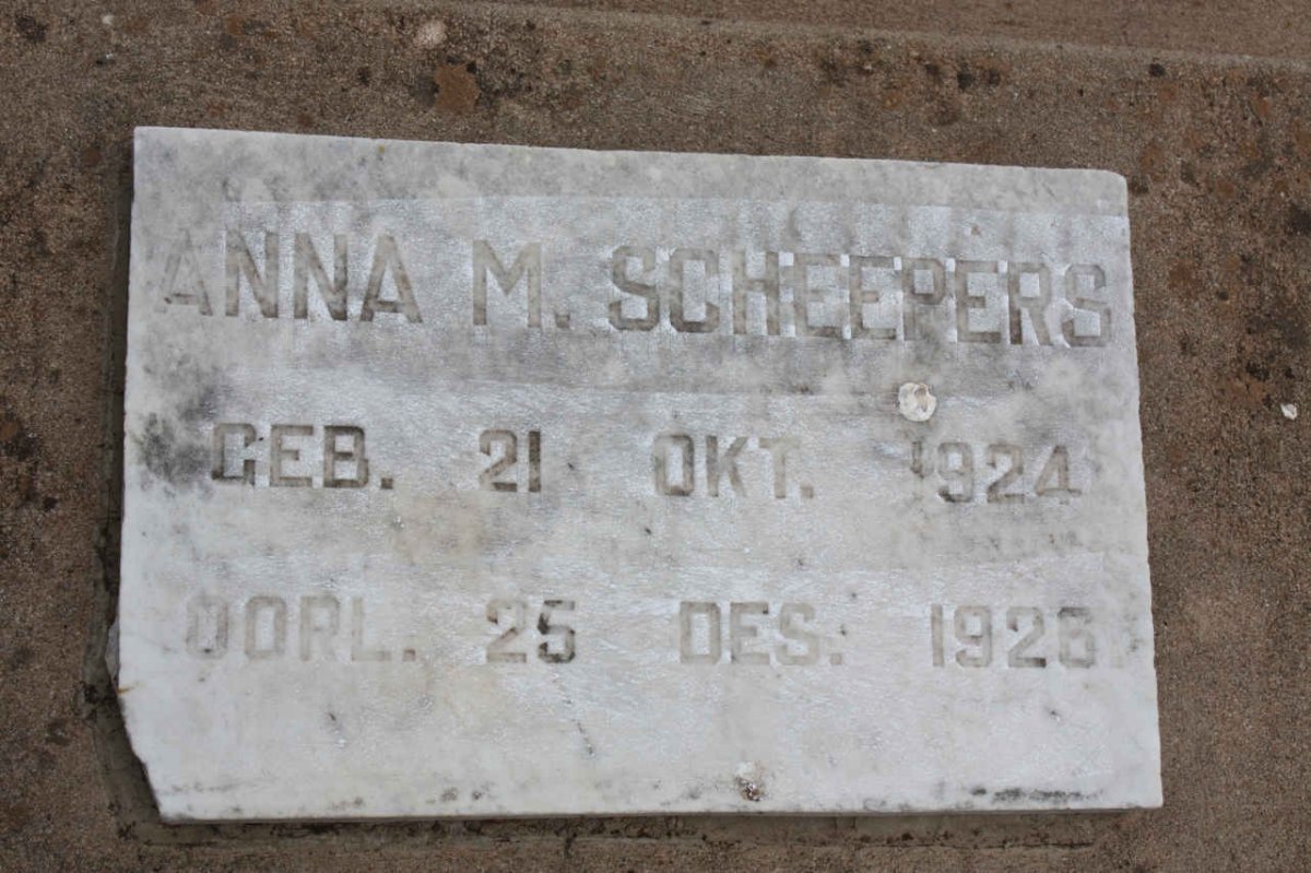 SCHEEPERS Anna M. 1924-1926