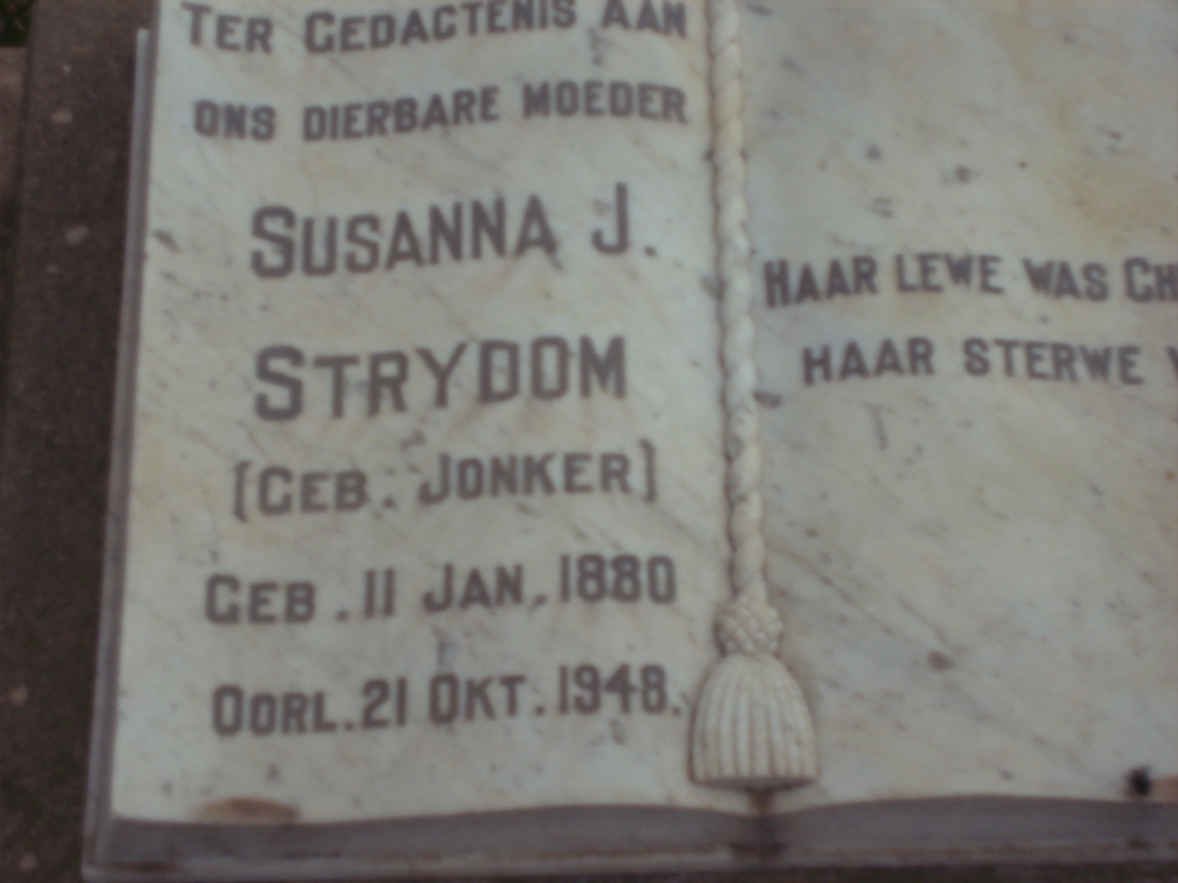 STRYDOM Susanna J. nee JONKER 1880-1948