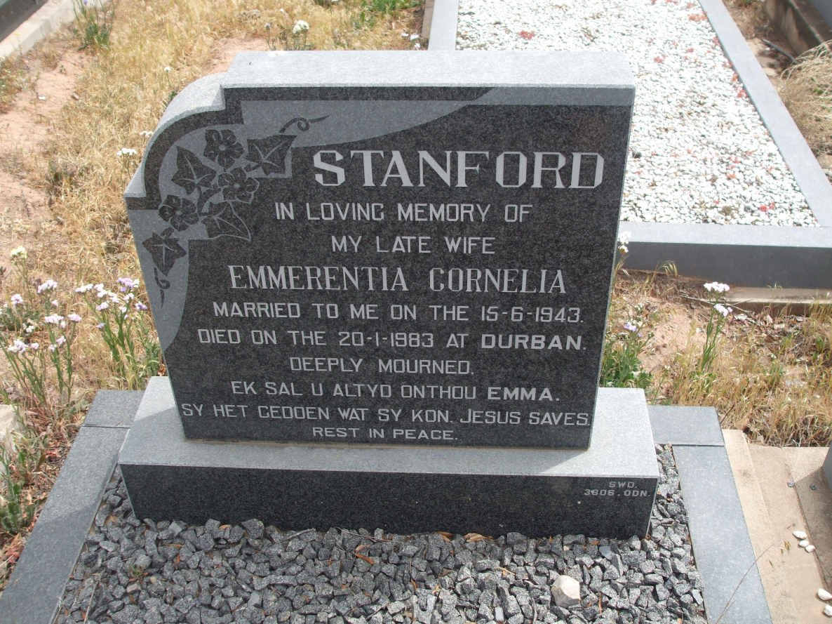 STANFORD Emmerentia Cornelia  -1983
