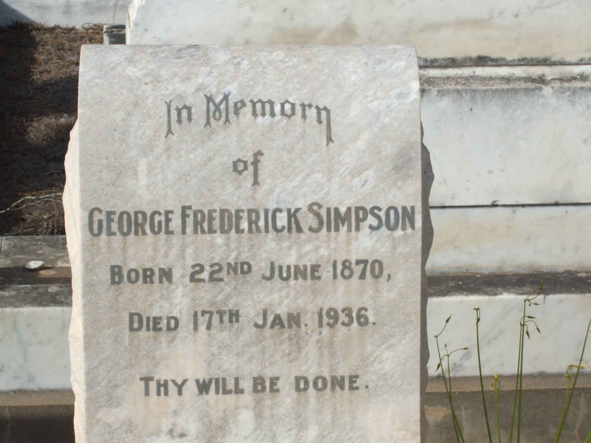 SIMPSON George Frederick 1870-1936