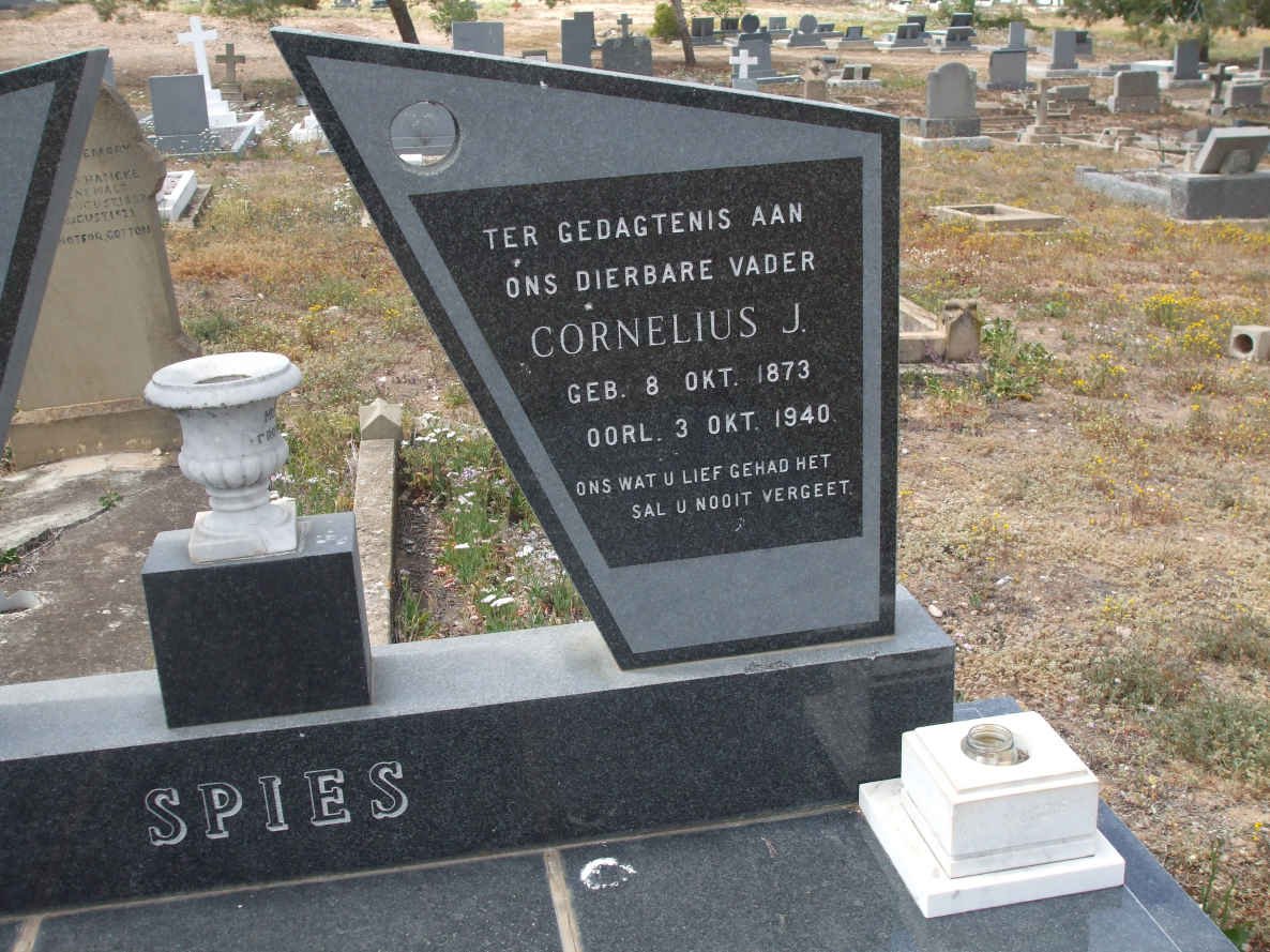 SPIES Cornelius J. 1873-1940