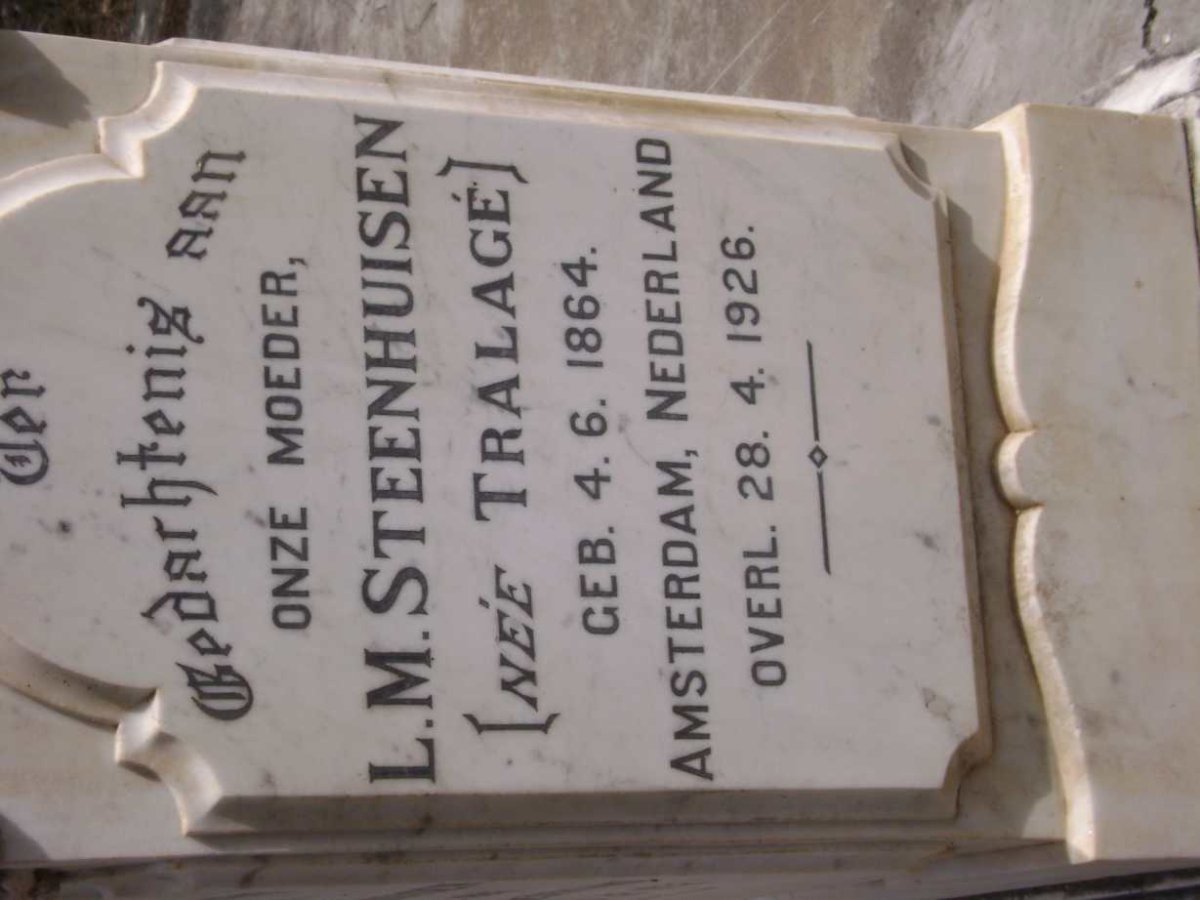 STEENHUISEN L.M. nee TRALAGÉ 1864-1926