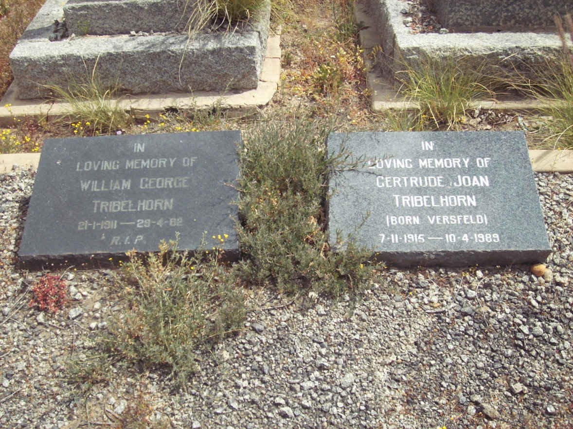 TRIBELHORN William George 1911-1962 &amp; Gertrude Joan VERSFELD 1915-1989