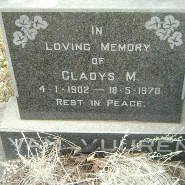 VUUREN Gladys M., van 1902-1970