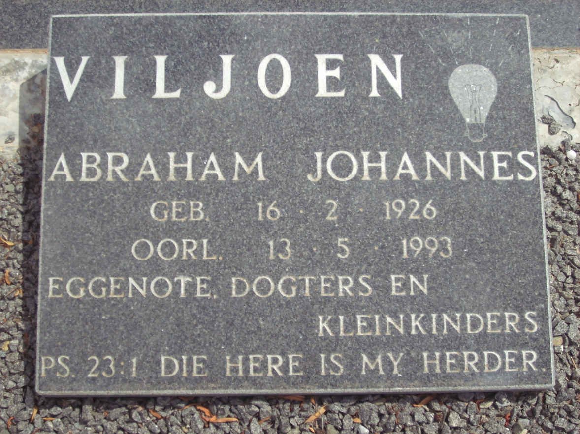 VILJOEN Abraham Johannes 1926-1993