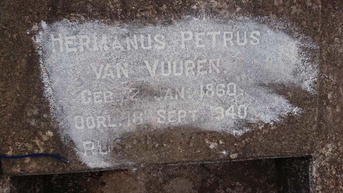 VUUREN Hermanus Petrus, van 1860-1940