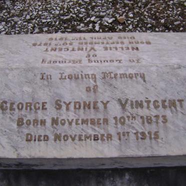 VINTCENT George Sydney 1873-1915