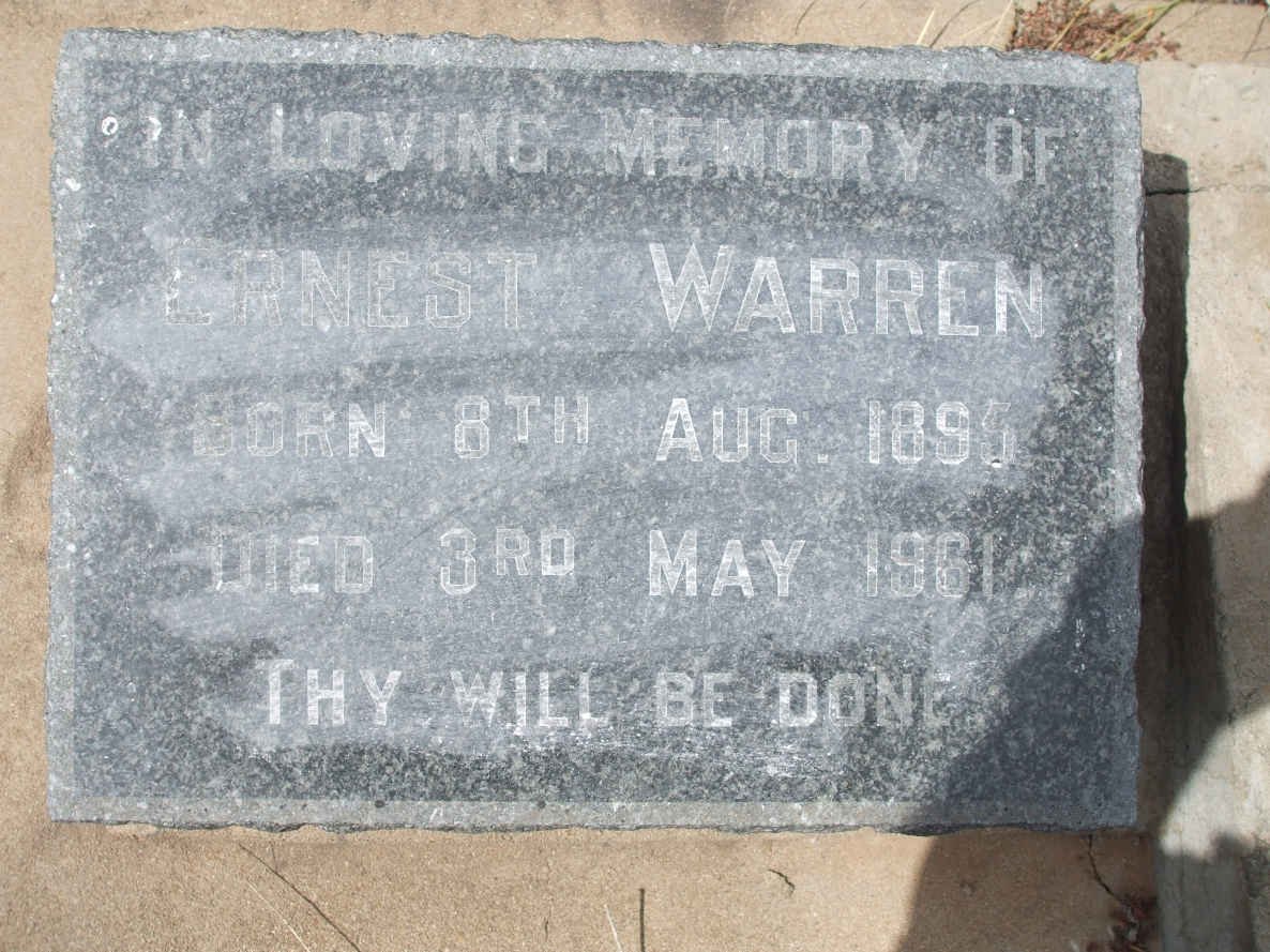 WARREN Ernest 1895-1961