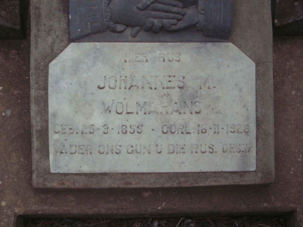 WOLMARANS Johannes M. 1855-1926