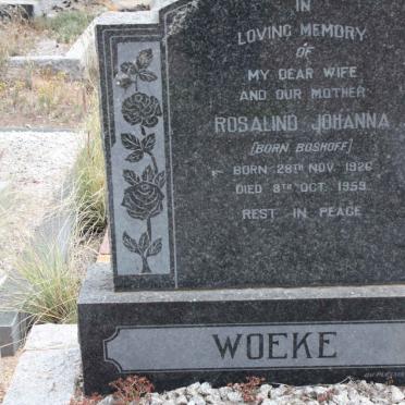 WOEKE Rosalind Johanna nee BOSHOFF 1926-1959