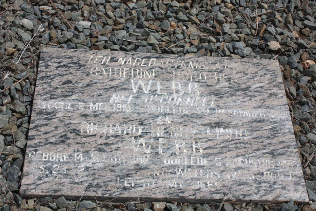 WEBB Richard Henry Lindo 1911-199? &amp; Catherine Dorothea O'CONNELL 1913-1991
