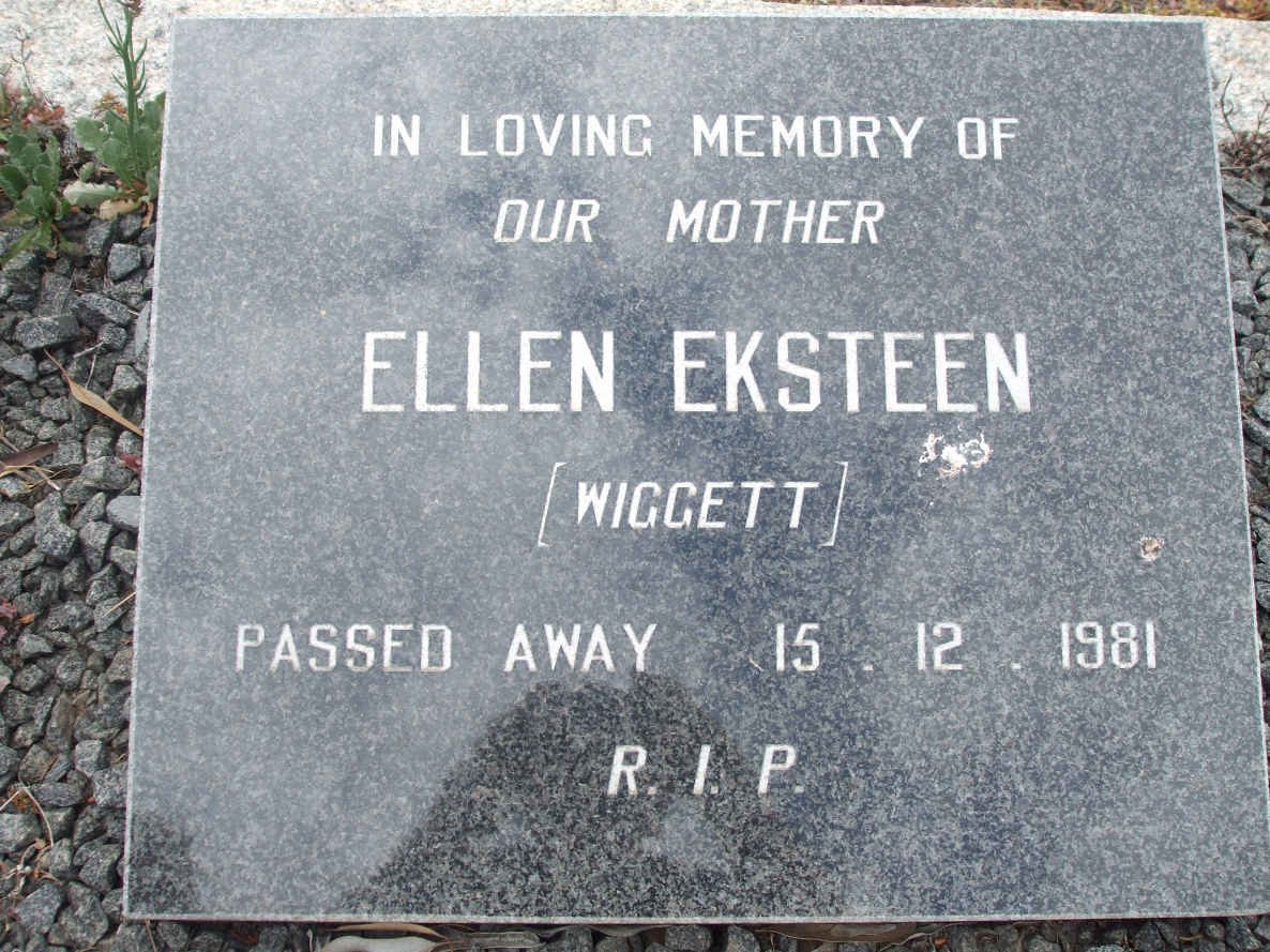 EKSTEEN Ellen nee WIGGETT -1981