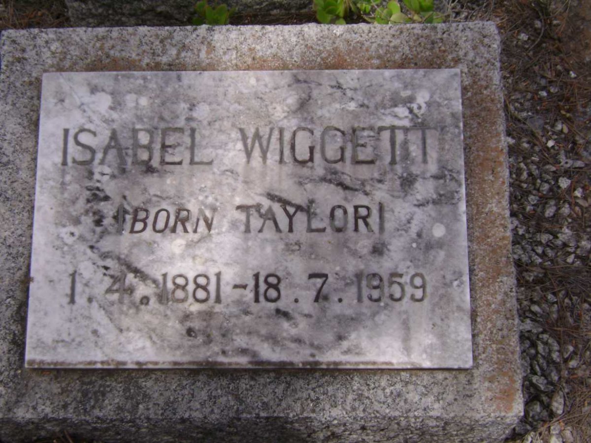 WIGGETT Isabel  nee TAYLOR 1881-1959