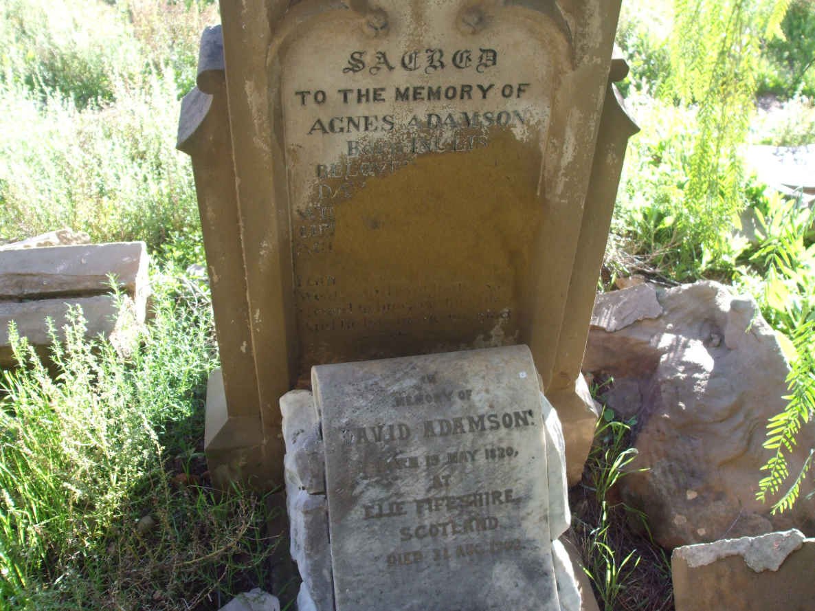 ADAMSON David 1820-1902 &amp; Agnes INGLIS -??