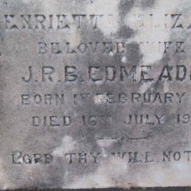 EDMEADES Henrietta Elizabeth 1868-1905