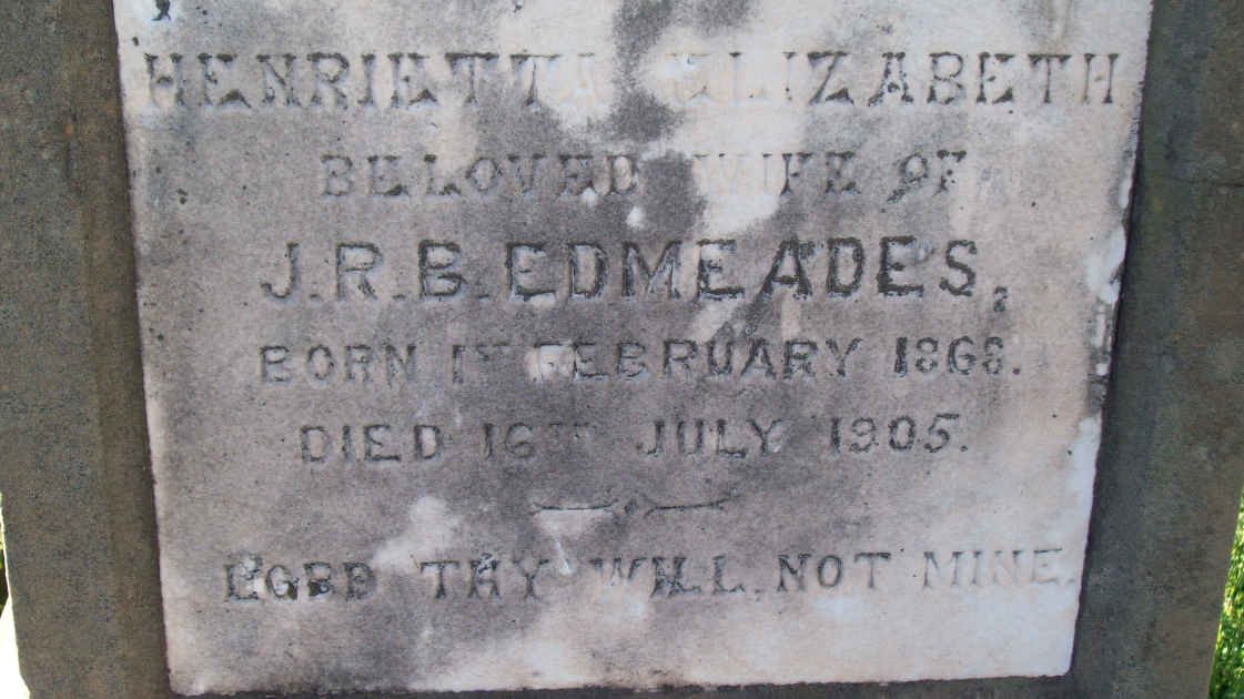 EDMEADES Henrietta Elizabeth 1868-1905