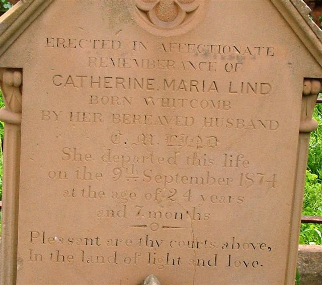LIND Catherine Maria nee WHITCOMB -1874