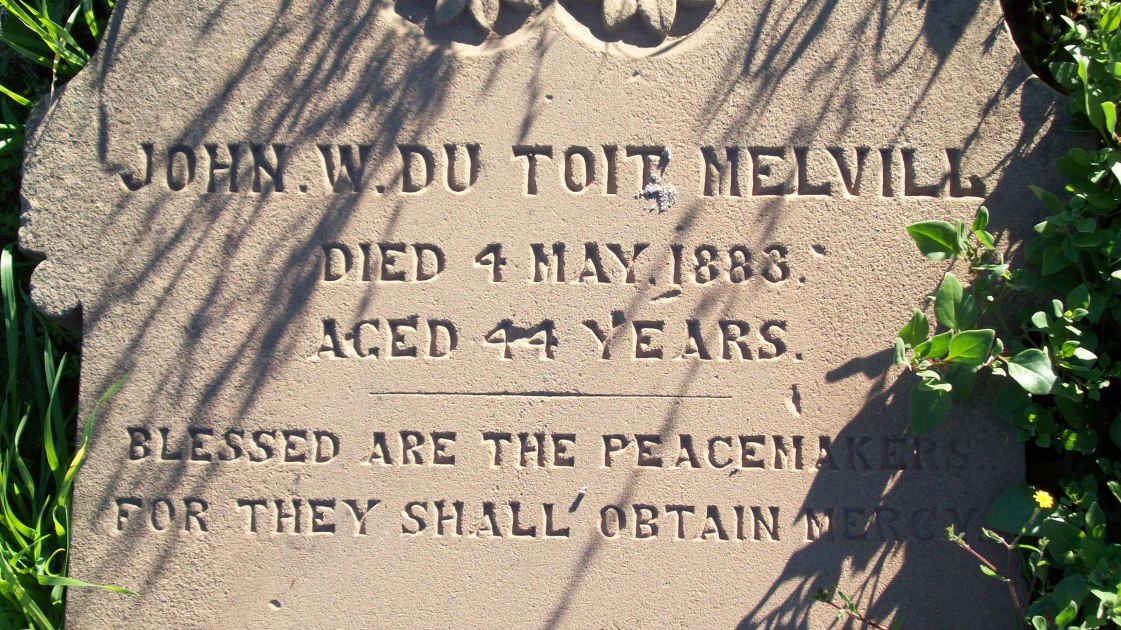 MELVILL John W. Du Toit  -1883 