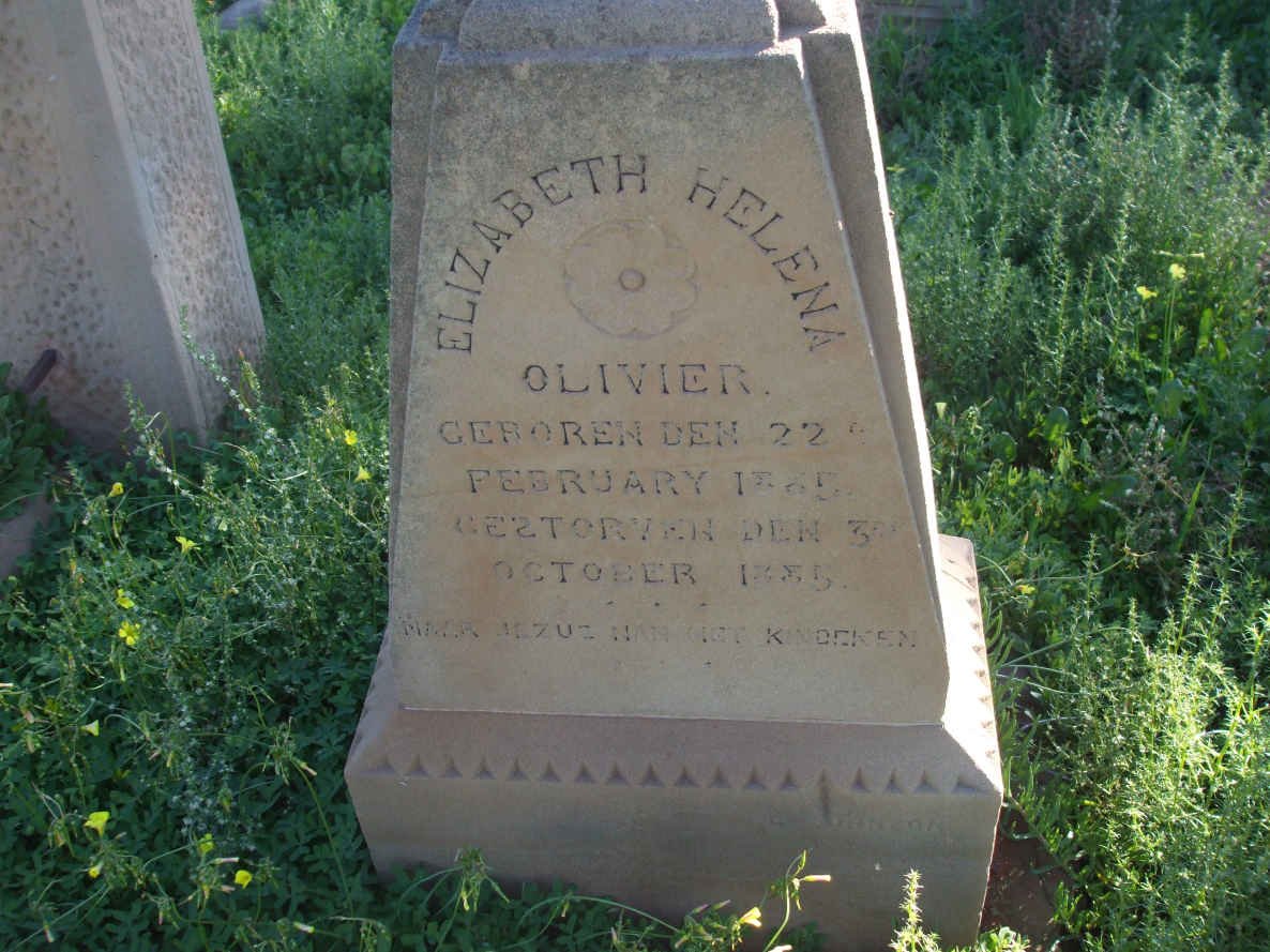 OLIVIER Elizabeth Helena 1885-1885