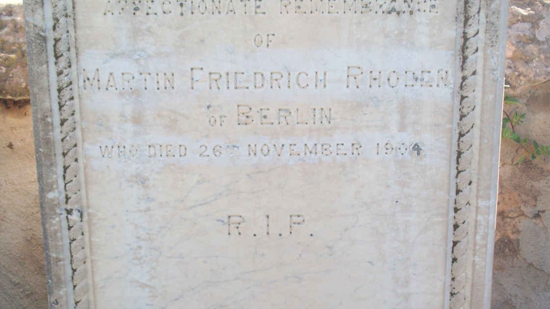 RHODEN Martin Friedrich  -1904