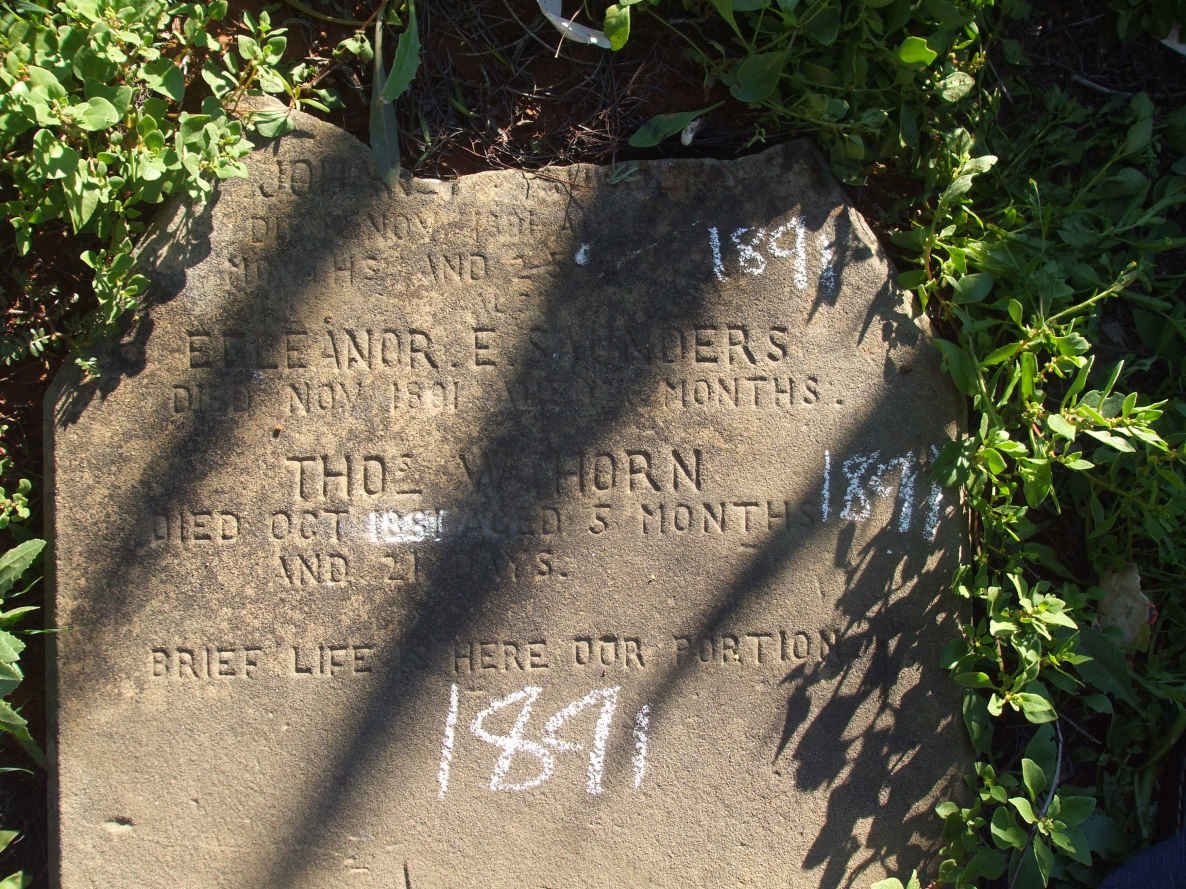 SAUNDERS Eleanor E. -1891 :: HORN T.W. -1891 :: ? John - 1891