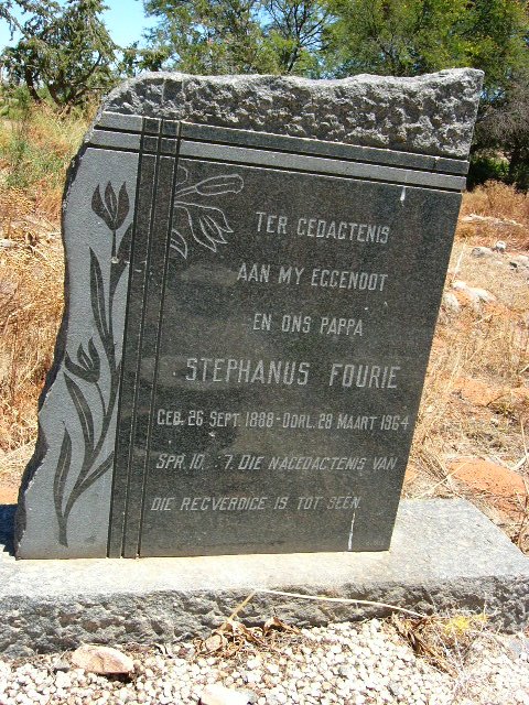 FOURIE Stephanus 1888-1964