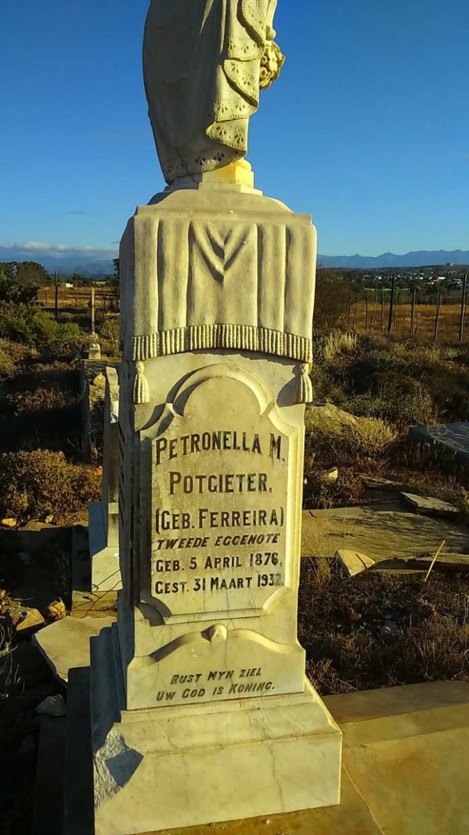POTGIETER Hermanus Lambertus -1932 &amp; Petronella M. FERREIRA 1876-1932