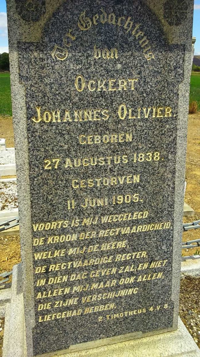 OLIVIER Ockert Johannes 1838-1905