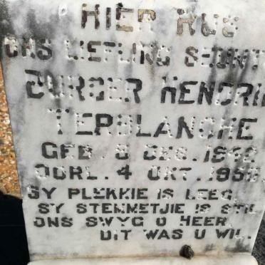 TERBLANCHE Burger Hendrik 1942-1950