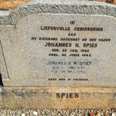 SPIES Johannes H. 1862-1943 &amp; Johanna G.M. 1865-1953