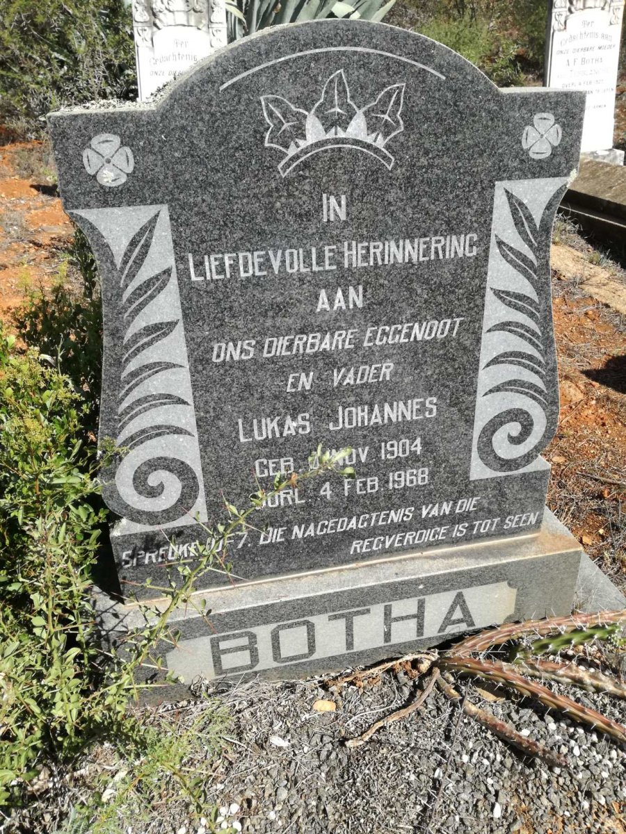 BOTHA Lukas Johannes 1904-1968